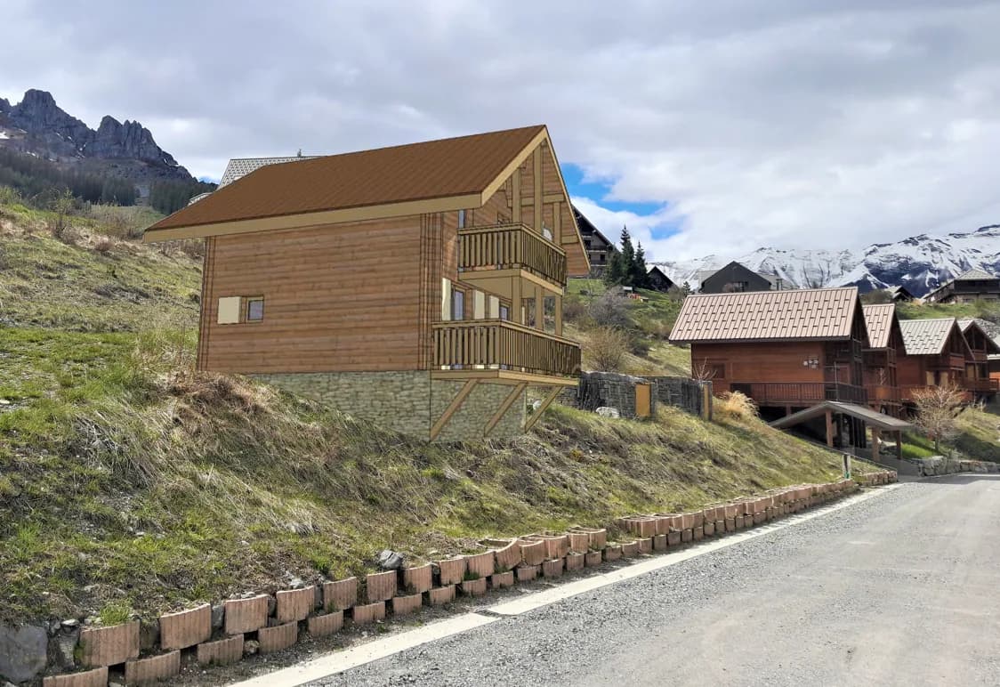 Cinq chalets, Réallon (Hautes-Alpes) — vue 2