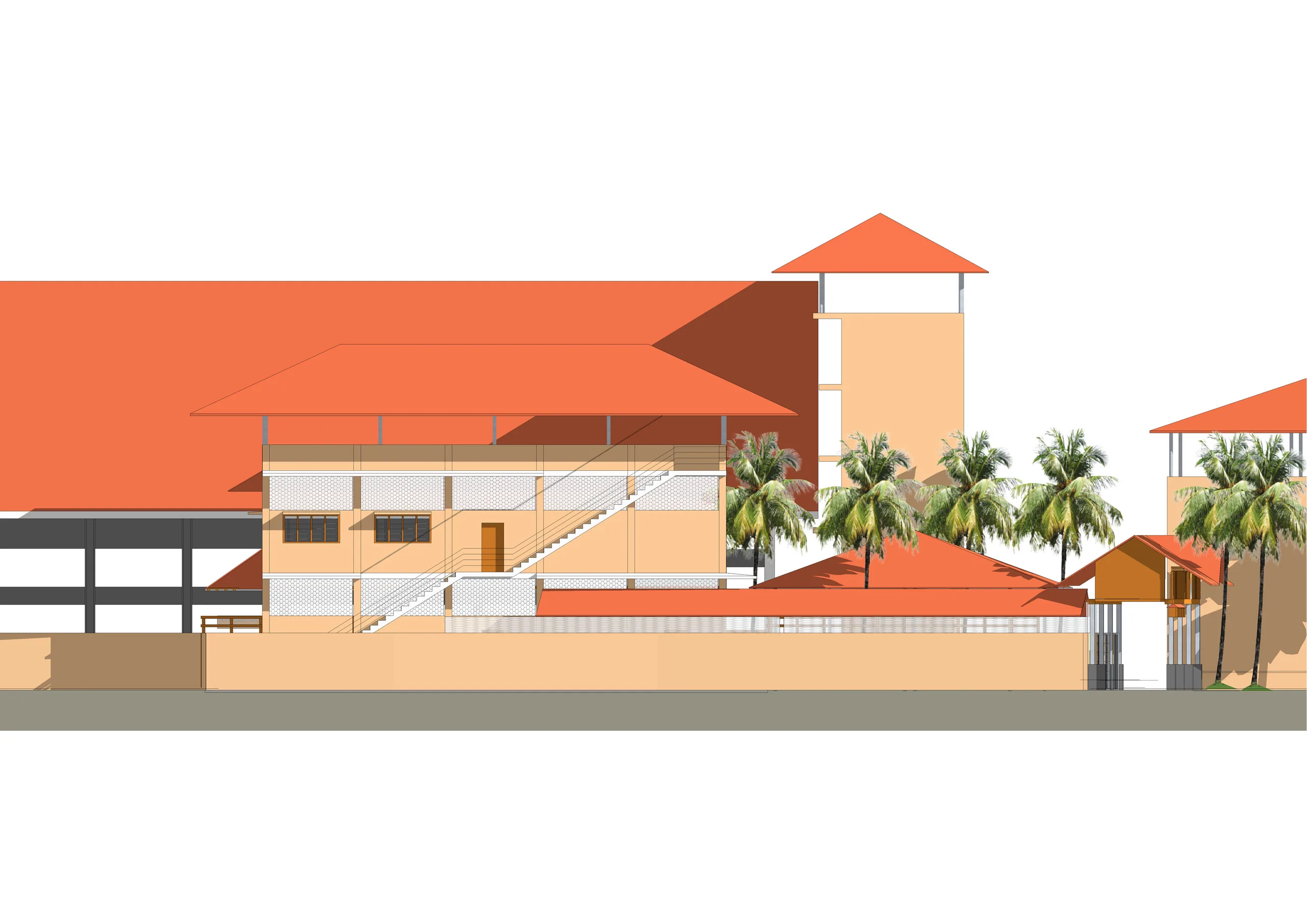 Cuisine occidentale de l'ashram d'Amritapuri, Kerala (Inde) — vue 5
